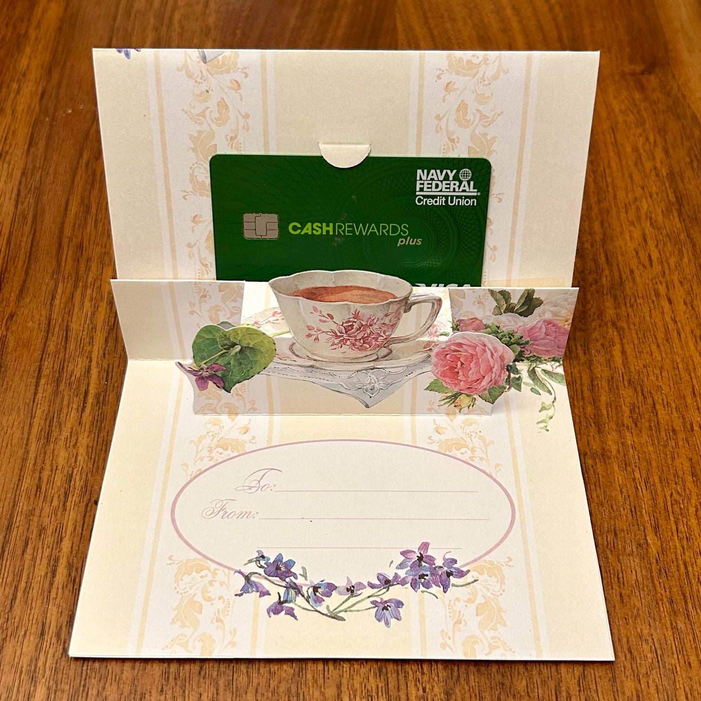 Greeting Card: Teatime Giftcard Holder