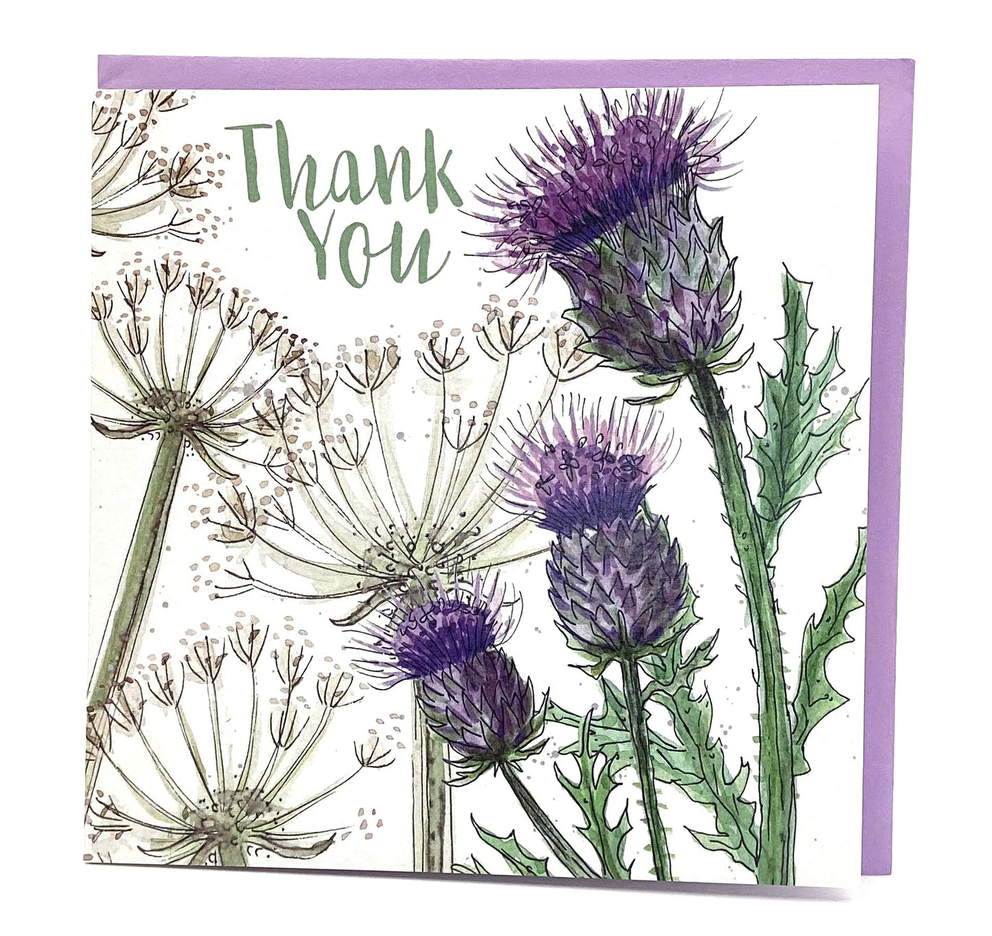 Greeting Card: Thank You Thistles