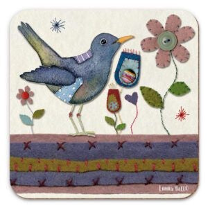 Stitched Blackbird Coaster