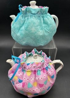 Wrap-Around Tea Cozy:  Dancing Teacups on Pink