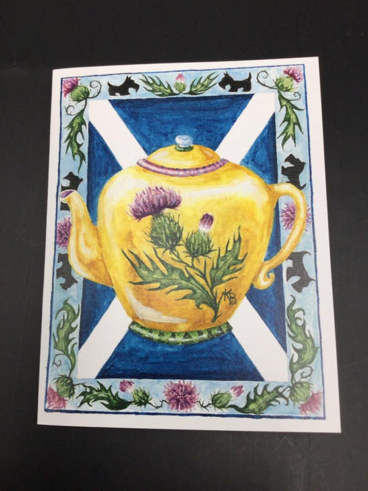 Tea-Filled Greeting Card: Scottish