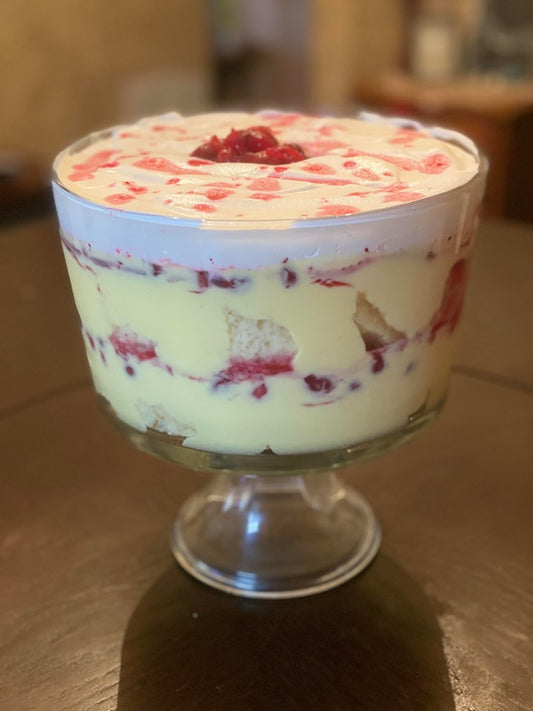 Cranberry Eggnog Trifle