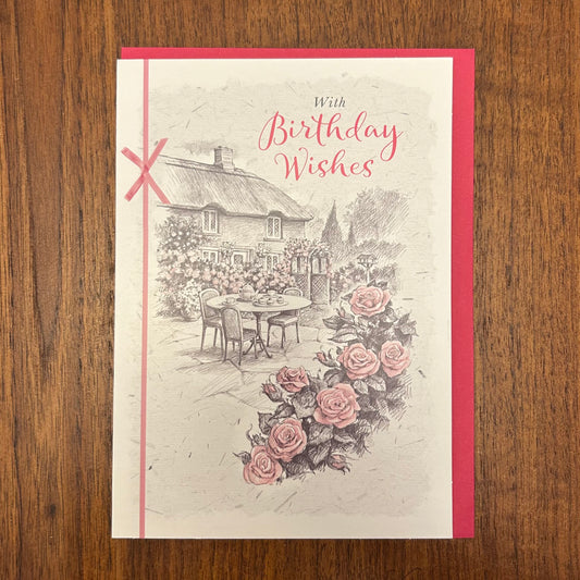 Greeting Card: Garden Tea Party Birthday