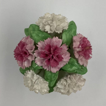 Porcelain Bouquet of Carnations in a Sac