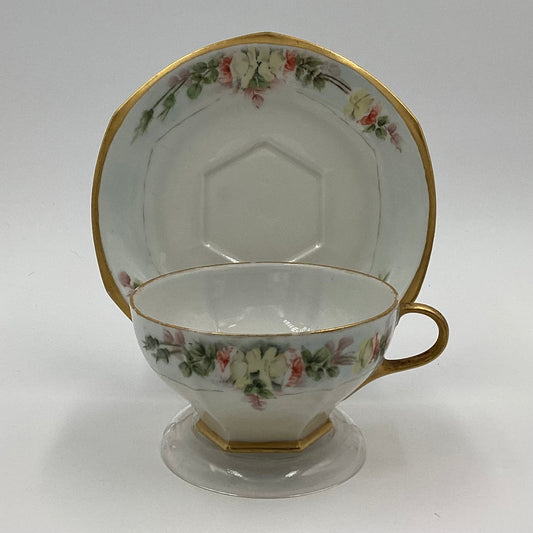 Antique Circa 1900 MZ Austria Teacups and Saucer