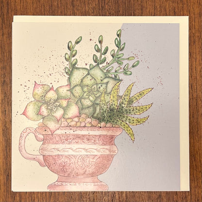 Greeting Card: 4pk Blank Caroline Cleave Cards