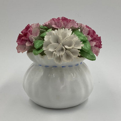 Porcelain Bouquet of Carnations in a Sac