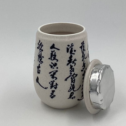 Ceramic Calligraphy Tea Storage Container