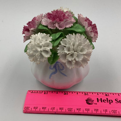 Porcelain Bouquet of Carnations in a Sac