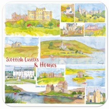 Scottish Castle & Houses Coaster