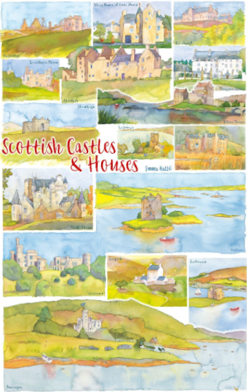 Tea Towels: Scottish Castles and Houses