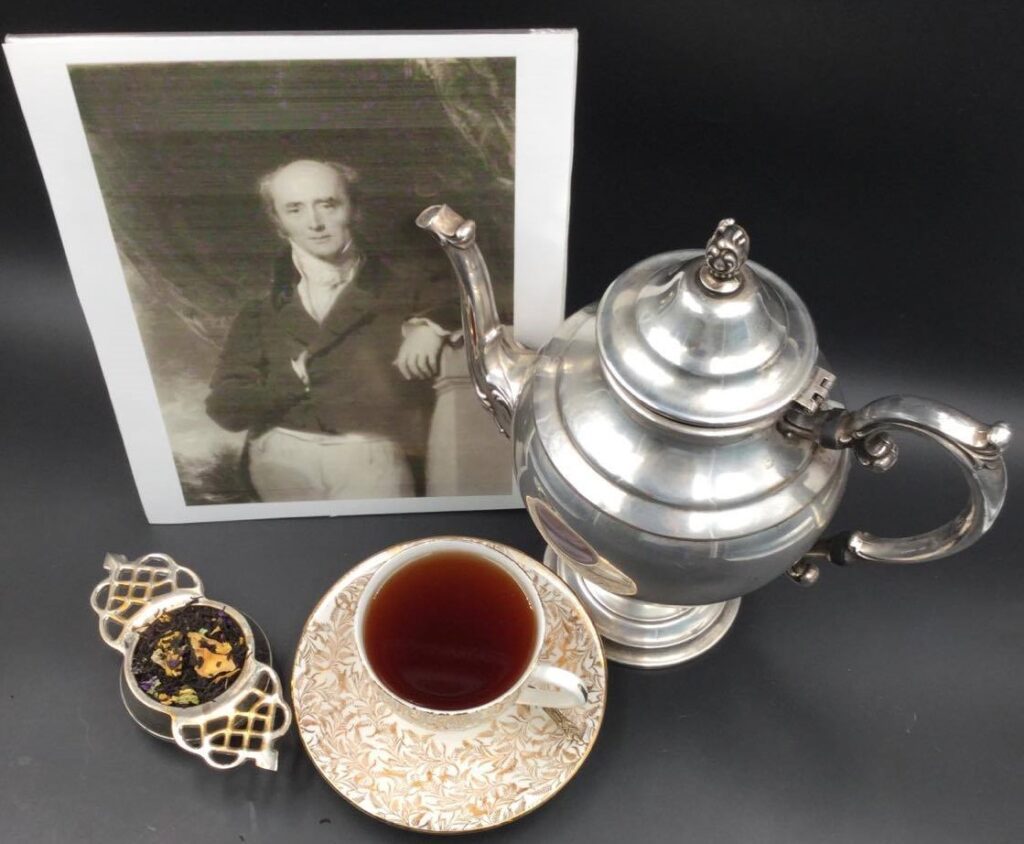 photo of earl Charles grey and a cup of tea